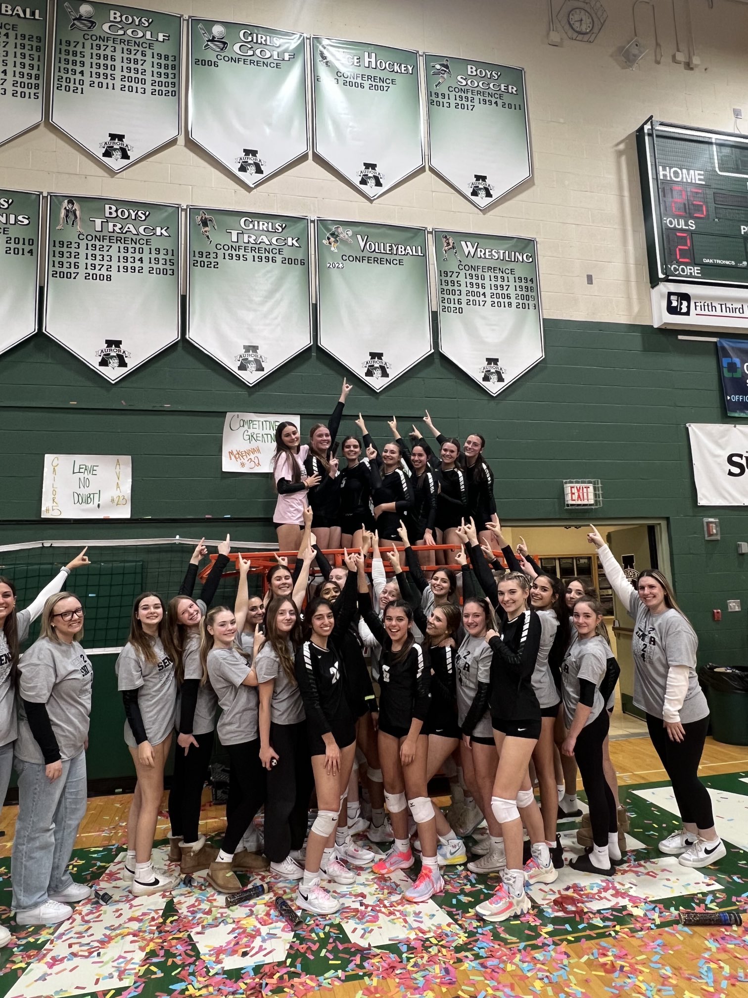 Aurora volleyball celebrates historic championship Portage Sports